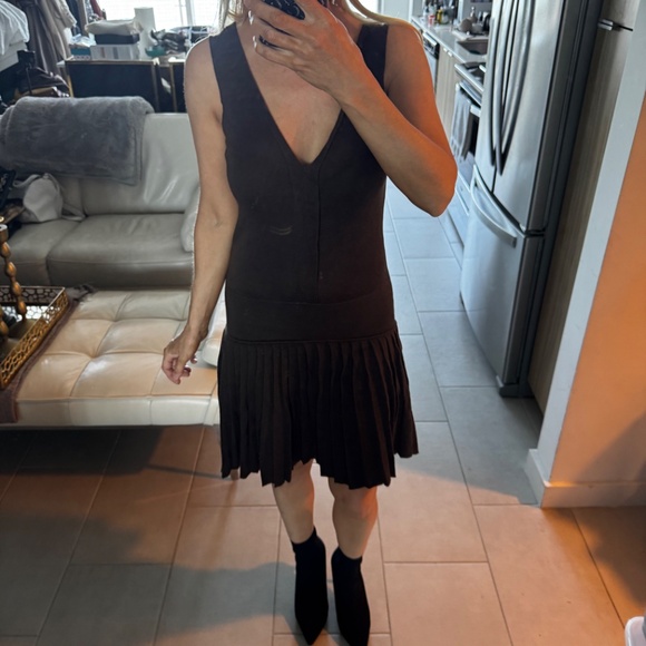 Vero Moda Sleeveless Sweater dress -Chocolate Brown- Small - New - Picture 6 of 7